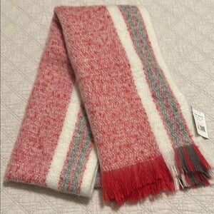 Free People Blanket Scarf Red Ivory NWT Big Scarf!